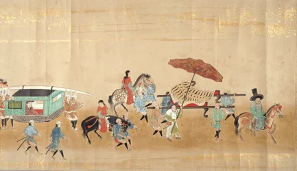 Sixième ambassade coréenne au Japon en Meireki 1 lors de la succession de Tokugawa Ietsuna en 1651, peut-être par Kano Masunobu (1625-94) (détail)